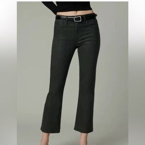 Joe's Jeans The Callie Black Coated Cropped Boot.